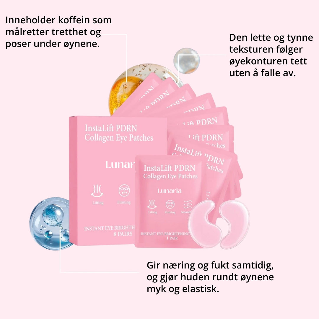 Lunaria InstaLøft PDRN & Kollagen Øyepatcher