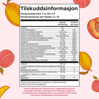 Lunaria Flytende Morgen Multivitamin + Hårvekst