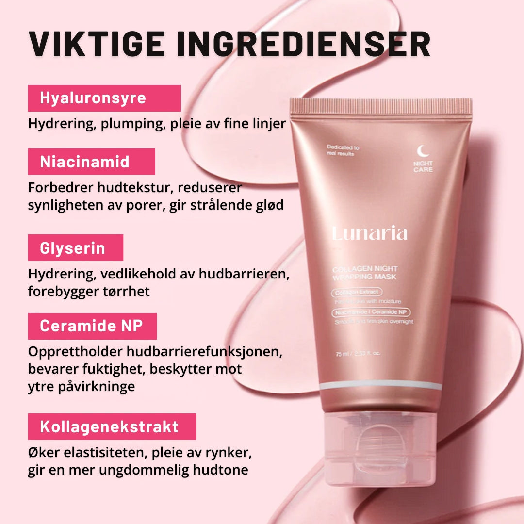 Lunaria Kollagen Nattinnpakkende Maske