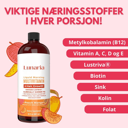 Lunaria Flytende Morgen Multivitamin + Hårvekst