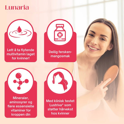 Lunaria Flytende Morgen Multivitamin + Hårvekst