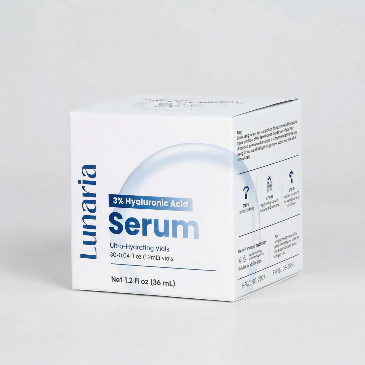 Lunaria 3 % Hyaluronsyreserum – Ultra Fuktgivende
